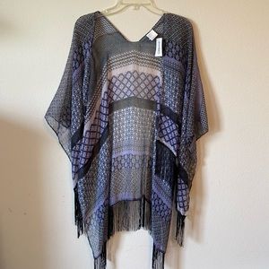 NWT Dress Barn Fringe Kimono